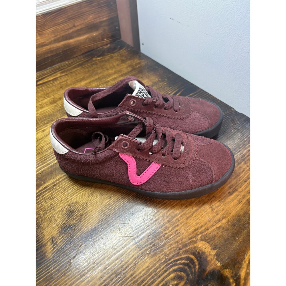 Vans Burgundy And Pink Sneakers Women Size 5